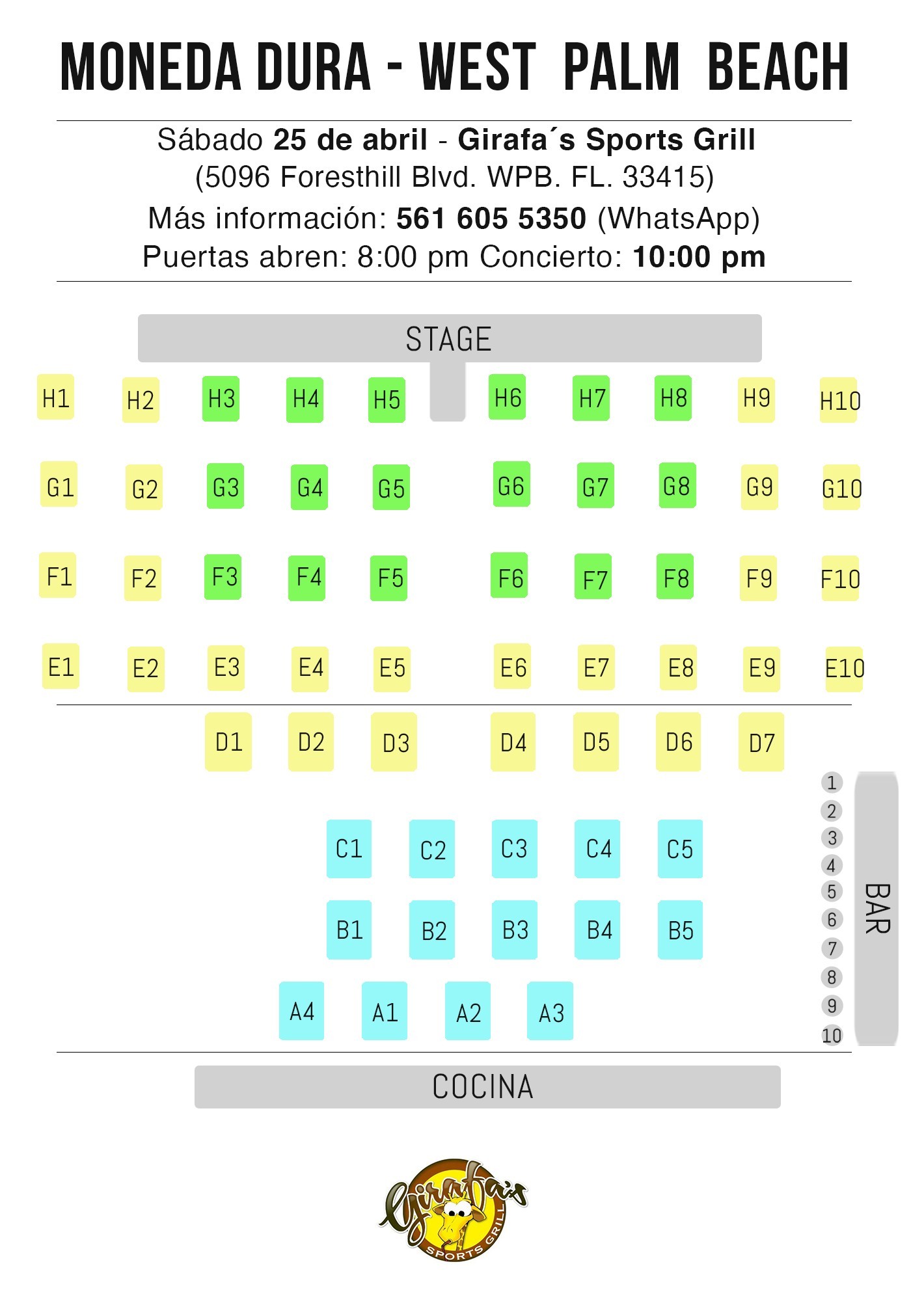 Mapa del evento